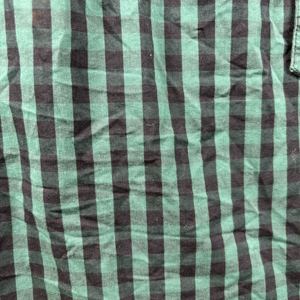 Draper James RSVP Women Midi Skirt Paperbag Buffalo Plaid Green Black XL M282 - Picture 3 of 8